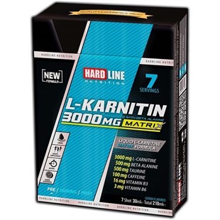 Hardline L-Karnitin Matrix 3000 Mg 7 Ampül