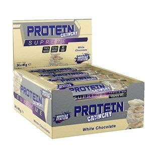 Muscle Station Supreme Crunchy Protein Bar Beyaz Çikolata 40 Gr 24 Adet